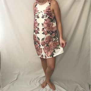 Pinkish & white Floral Dress